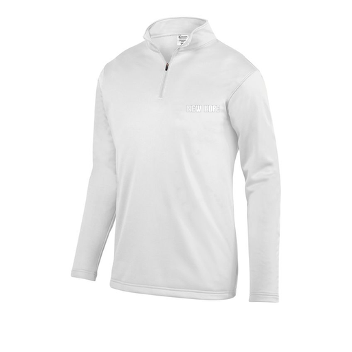 [FOLQFFWH-AS-LOGO3] Decker Men's FlexFleece 1/4 Zip (Adult S, White, Logo 3)
