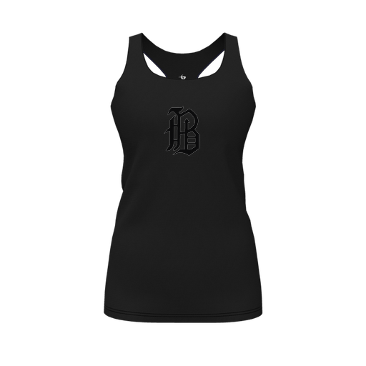[FT0TRBBK-FYS-LOGO1] Decker Racerback Tank Top (Female Youth S, Black, Logo 1)