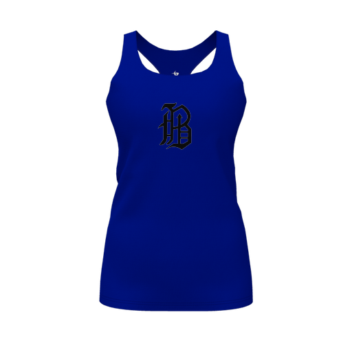 [FT0TRBRY-FYS-LOGO1] Decker Racerback Tank Top (Female Youth S, Royal, Logo 1)