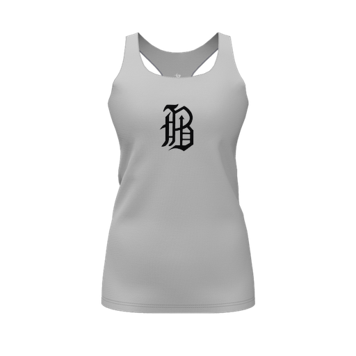 [FT0TRBGY-FYS-LOGO1] Decker Racerback Tank Top (Female Youth S, Gray, Logo 1)