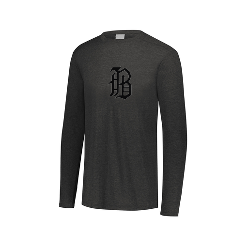 [FTLCUBBK-AXS-LOGO1] Decker Men's Tri-Blend T-Shirt - Long Sleeve (Adult XS, Black, Logo 1)