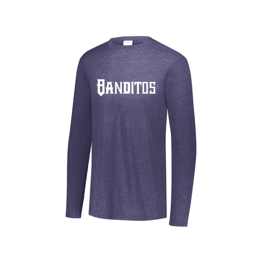 [FTLCUBNV-YS-LOGO2] Decker Youth Tri-Blend T-Shirt - Long Sleeve (Youth S, Navy, Logo 2)