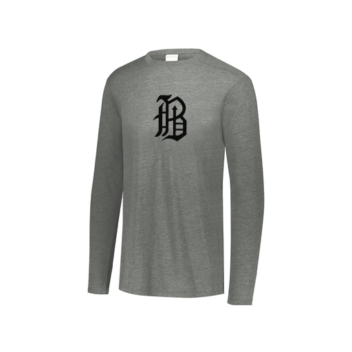 [FTLCUBGY-YS-LOGO1] Decker Youth Tri-Blend T-Shirt - Long Sleeve (Youth S, Gray, Logo 1)
