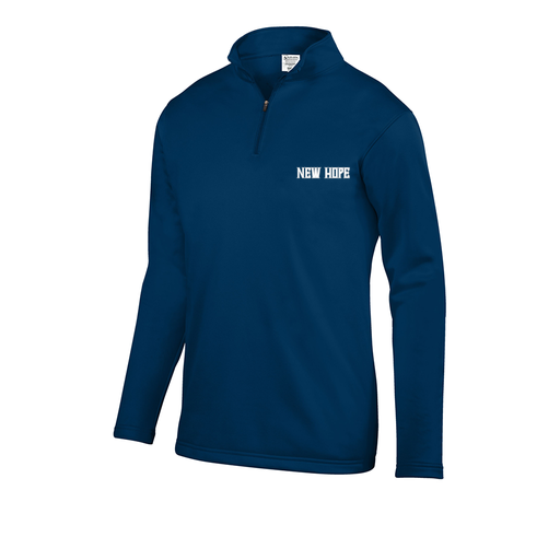 [FOLQFFNV-YS-LOGO3] Decker Youth FlexFleece 1/4 Zip (Youth S, Navy, Logo 3)